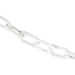 Barrier Rope & Chain; Type: Safety Chain; Snap End Material: Polyethylene, Plastic; Hook Fitting Material: Plastic; Color: White; Link Type: Straight Link; Rope/ Chain Material: Polyethylene, Plastic