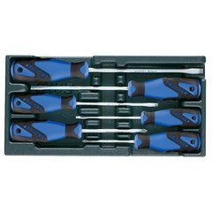 Screwdriver Sets; Screwdriver Types Included: Slotted, Pozidriv; Container Type: Foam Module