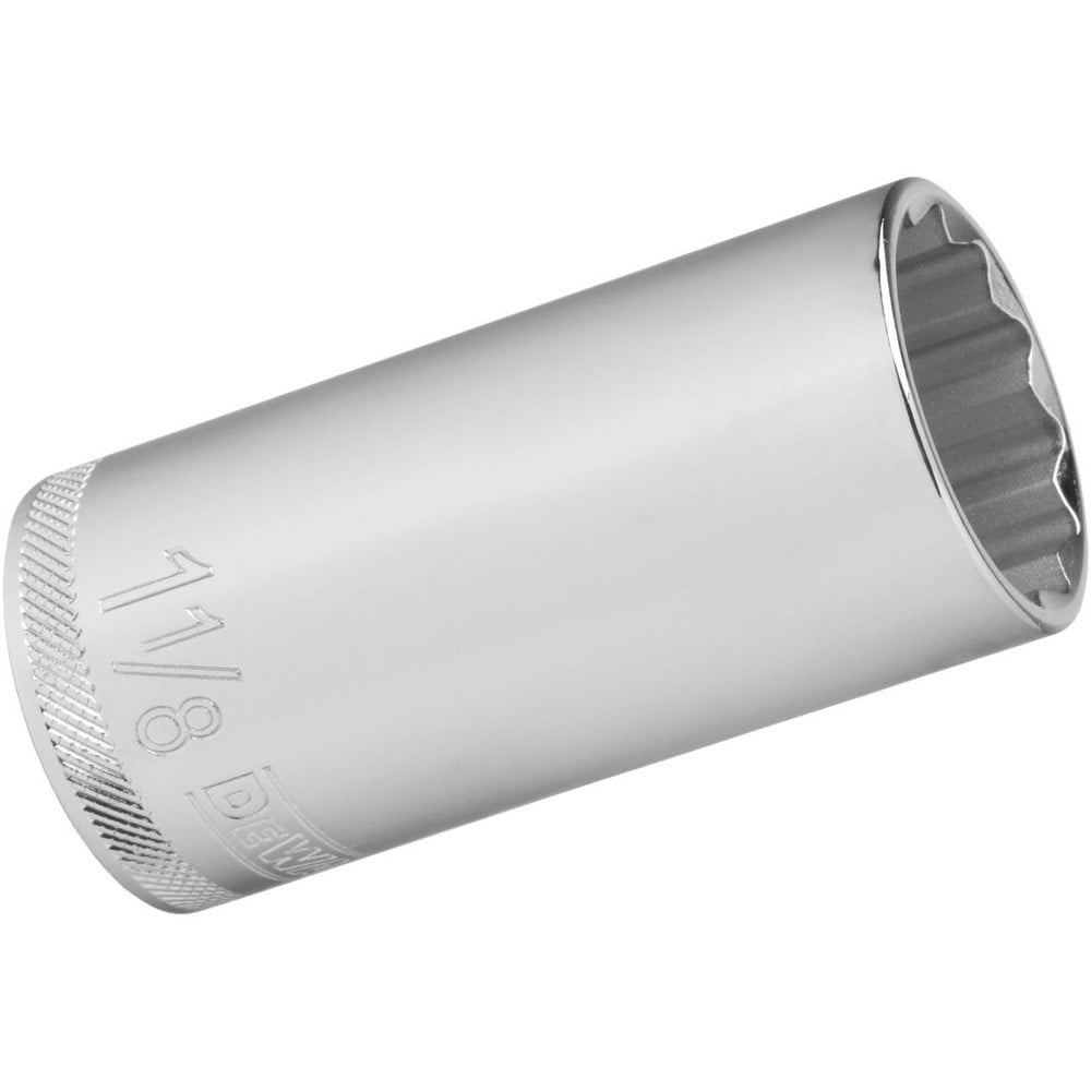 Deep  Hand Socket: 1/2" Drive, 1-1/8" Socket, 12-Point