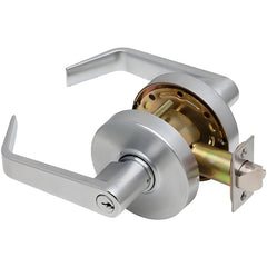 Lever Locksets; Lockset Type: Institutional; Key Type: Keyed Different; Back Set: 2-3/4; Cylinder Type: Conventional; Material: Metal; Door Thickness: 1-3/8 to 2; Finish: Satin Chrome