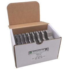 Shim Stock Sets; Product Type: Slotted Shim; Material: Stainless Steel; Material Grade: Type 302/304; Overall Length (Inch): 3; Width (Inch): 1-5/8; Number Of Pieces: 80; Slot Width (Inch): 3; Assortment Thicknesses (Decimal Inch): (10) Each: 0.001;0.003;