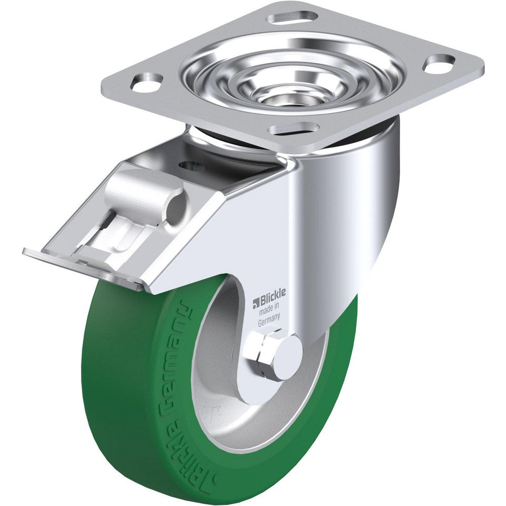 Top Plate Casters; Mount Type: Plate; Number of Wheels: 1.000; Wheel Diameter (Inch): 4; Wheel Material: Polyurethane; Wheel Width (Inch): 1-1/4; Wheel Color: Dark Gray