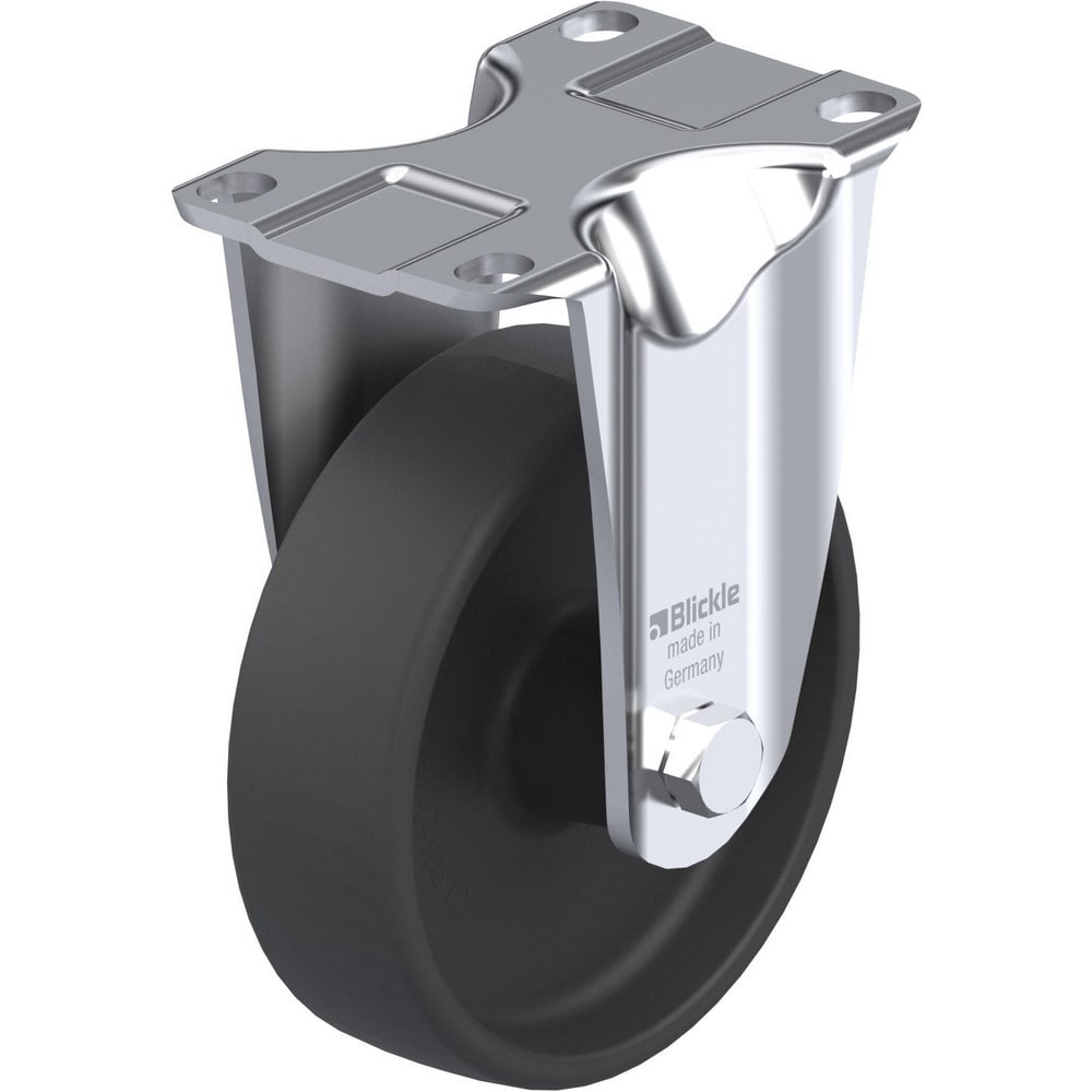 Top Plate Casters; Mount Type: Plate; Number of Wheels: 1.000; Wheel Diameter (Inch): 8; Wheel Material: Polyurethane; Wheel Width (Inch): 1-9/16; Wheel Color: Dark Gray