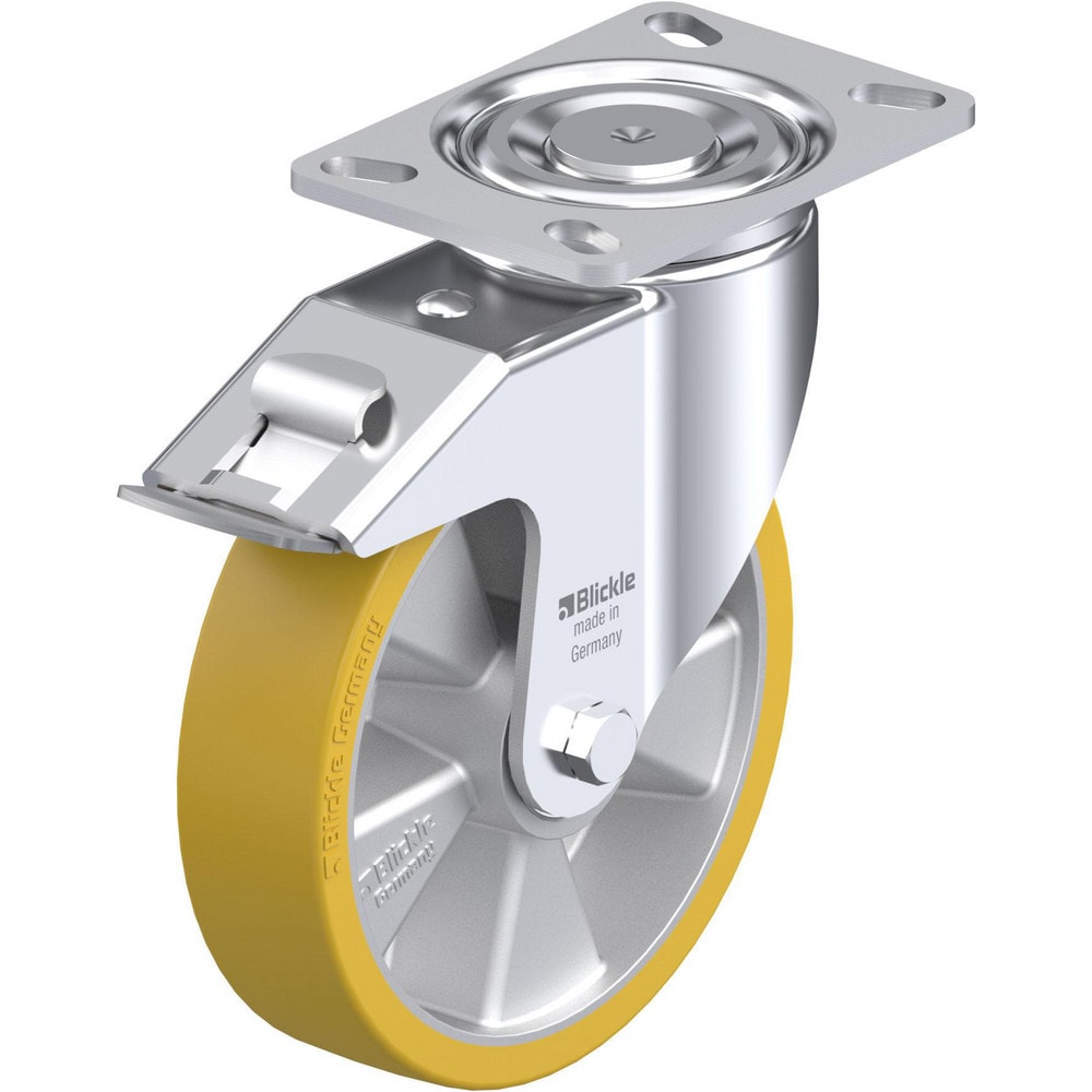 Top Plate Casters; Mount Type: Plate; Number of Wheels: 1.000; Wheel Diameter (Inch): 5; Wheel Material: Polyurethane; Wheel Width (Inch): 1-9/16; Wheel Color: Light Brown