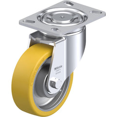 Top Plate Casters; Mount Type: Plate; Number of Wheels: 1.000; Wheel Diameter (Inch): 8; Wheel Material: Polyurethane; Wheel Width (Inch): 2; Wheel Color: Dark Gray