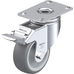 Top Plate Casters; Mount Type: Plate; Number of Wheels: 1.000; Wheel Diameter (Inch): 3-1/8; Wheel Material: Rubber; Wheel Width (Inch): 1-1/4; Wheel Color: Gray