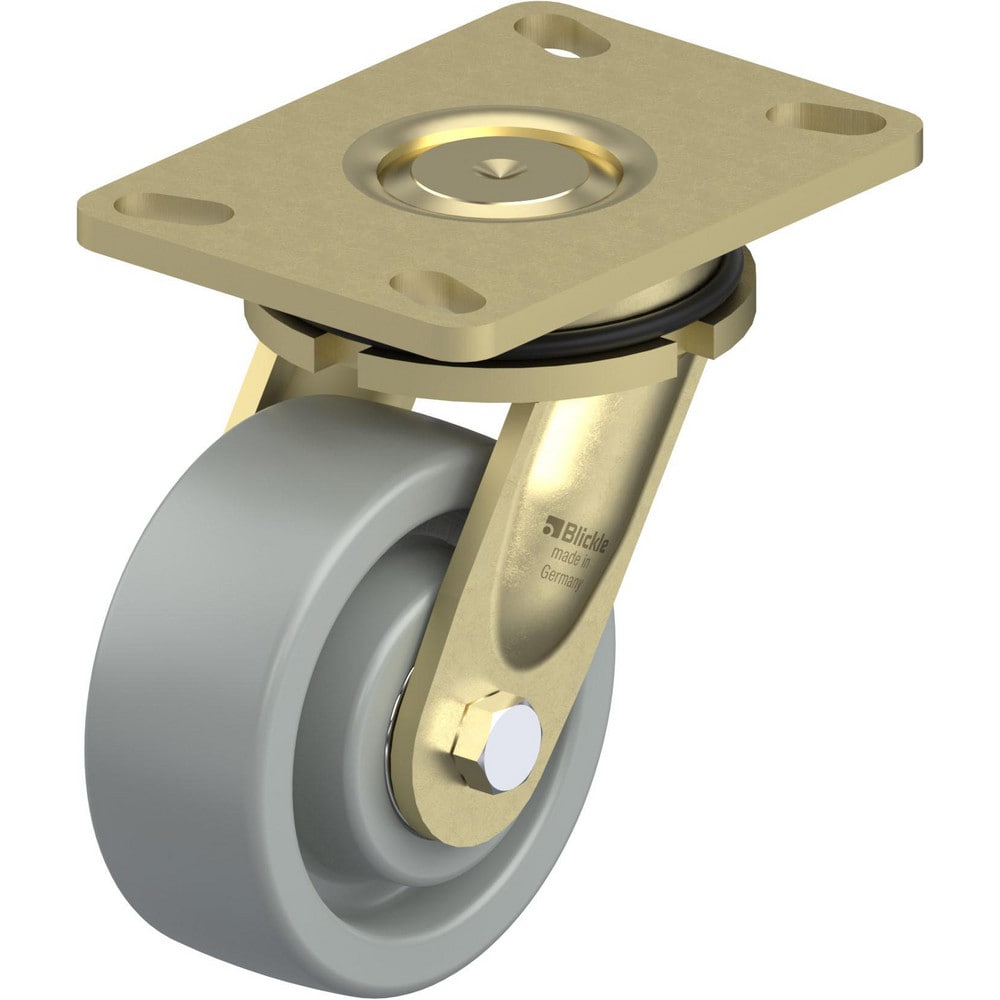 Top Plate Casters; Mount Type: Plate; Number of Wheels: 1.000; Wheel Diameter (Inch): 5; Wheel Material: Synthetic; Wheel Width (Inch): 2; Wheel Color: Gray