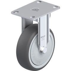 Top Plate Casters; Mount Type: Plate; Number of Wheels: 1.000; Wheel Diameter (Inch): 5; Wheel Material: Synthetic; Wheel Width (Inch): 1-1/4; Wheel Color: Natural White