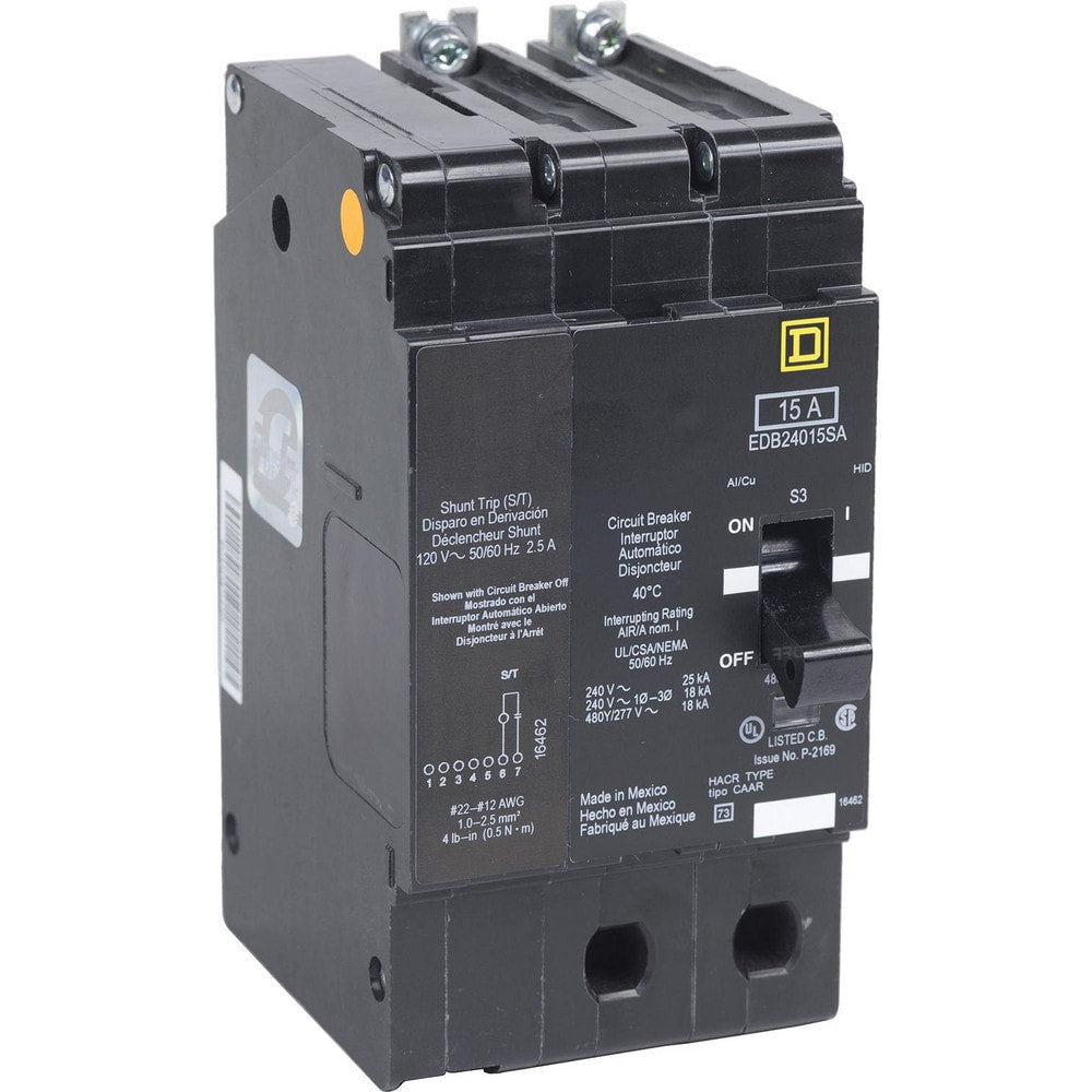 Circuit Breakers; Circuit Breaker Type: Miniature Circuit Breaker; Amperage: 125; Voltage: 480V, 277V; Wire Size (AWG): 12-2/0 (Aluminum)/14-2/0 (Copper); Number Of Poles: 2; Tripping Mechanism: Thermal-Magnetic; Terminal Connection Type: Lug; Phase: Sing