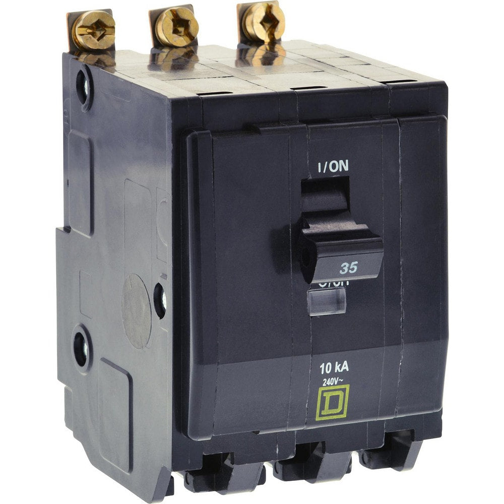 Circuit Breakers; Circuit Breaker Type: Miniature Circuit Breaker; Amperage: 35; Voltage: 120/240V; Wire Size (AWG): 14-8; Number Of Poles: 3; Tripping Mechanism: Thermal-Magnetic; Terminal Connection Type: Pressure Plate; Phase: Single