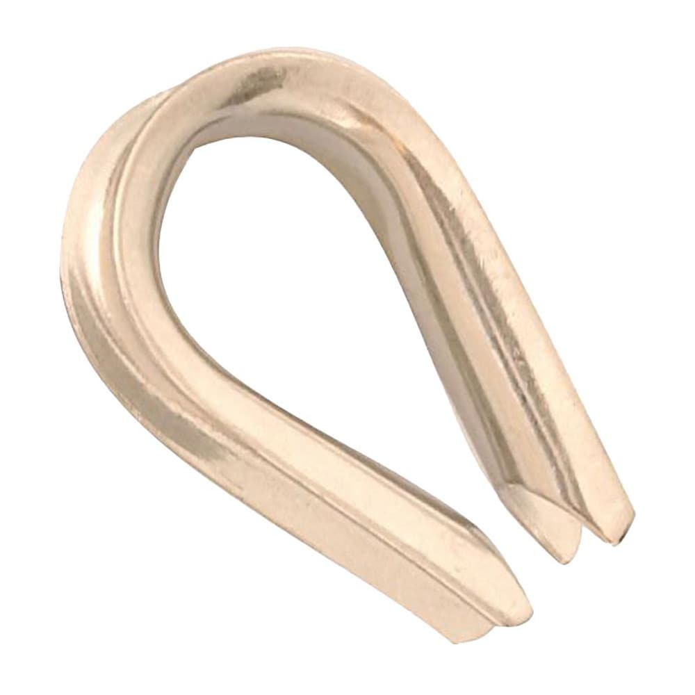 Wire Rope Thimble Clip: 1/4" Rope Dia, Stainless Steel