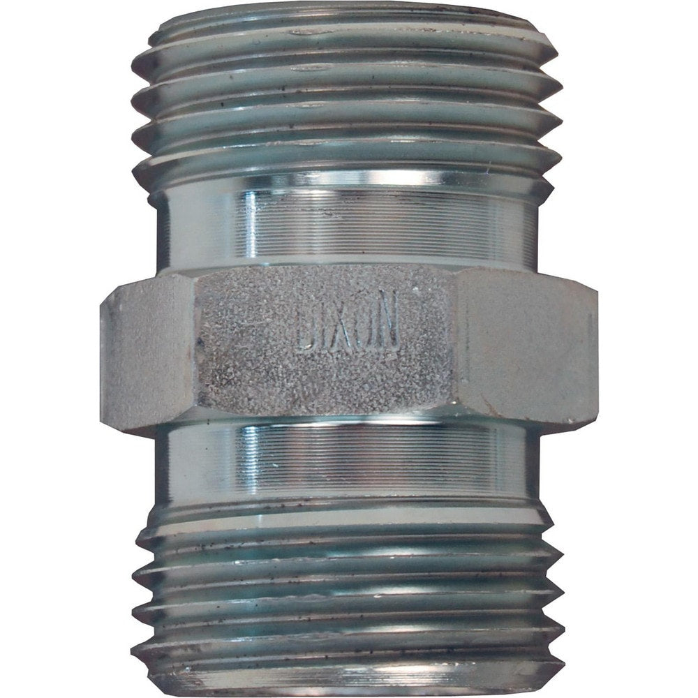 Ground Joint Hose Couplings; Thread Type: UN; Thread Size: 1-1/2; Type: Double Spud; Material: Plated Steel; Size: 3/4 in, 1/2 in; Style: Double Spud