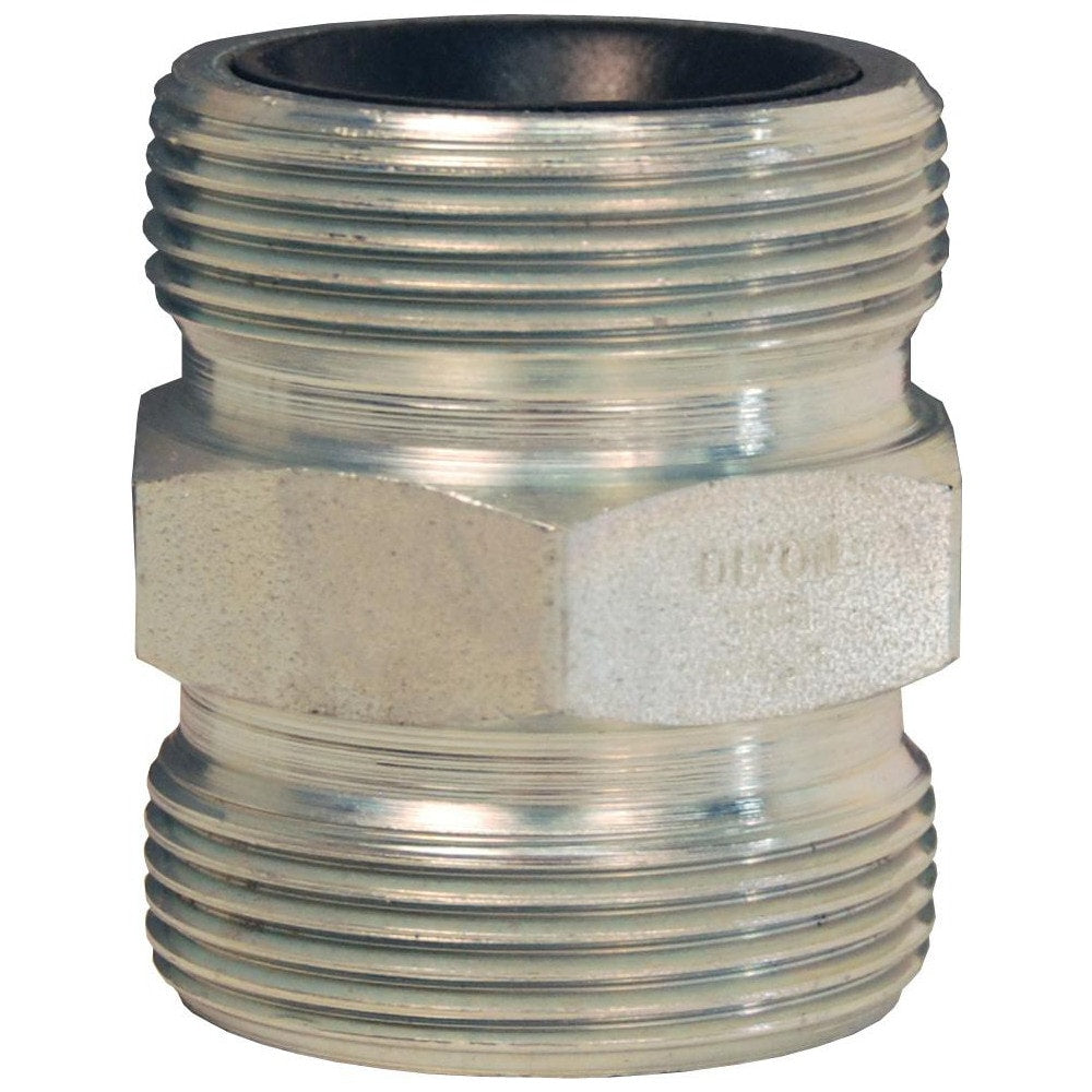 Ground Joint Hose Couplings; Thread Type: MNPSM; Thread Size: 1; Type: Double Spud; Material: Plated Steel; Size: 1/2 in; Style: Double Spud