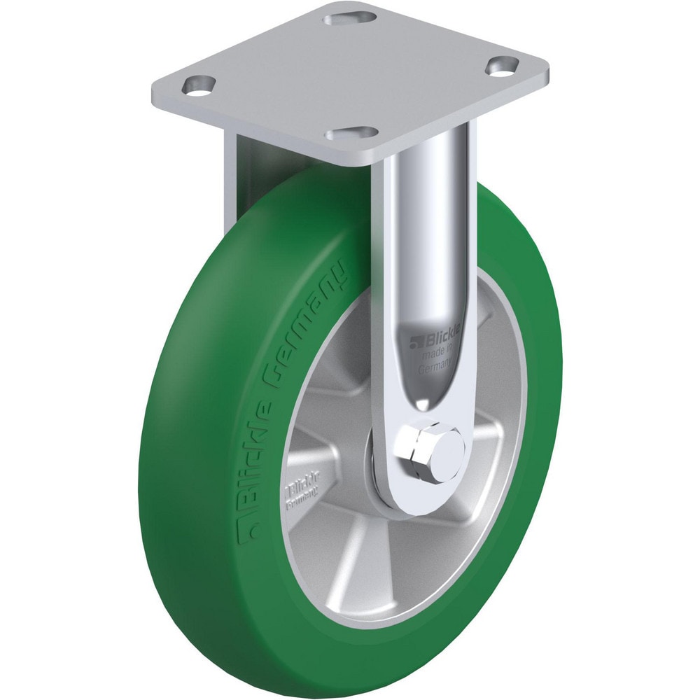 Top Plate Casters; Mount Type: Plate; Number of Wheels: 1.000; Wheel Diameter (Inch): 8; Wheel Material: Rubber; Wheel Width (Inch): 2; Wheel Color: Gray