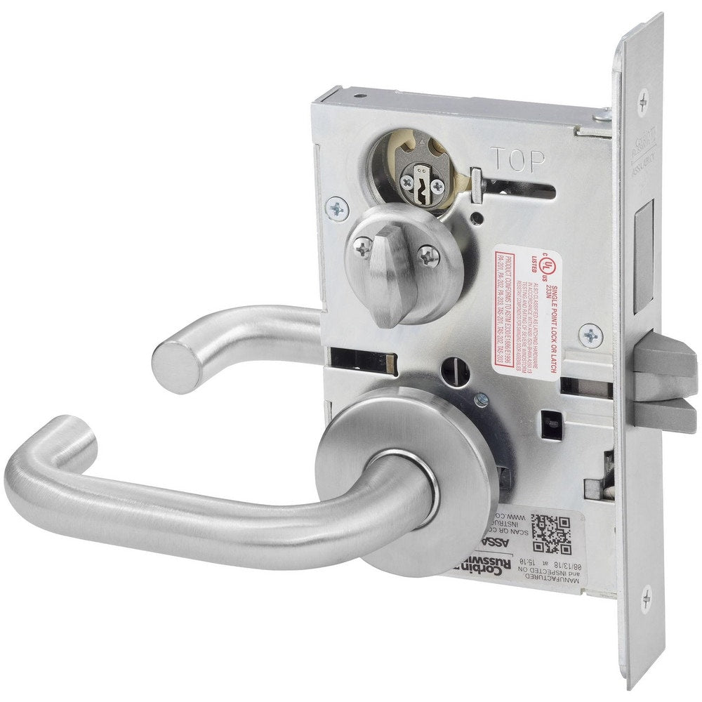 Lever Locksets; Lockset Type: Privacy; Key Type: Keyed Different; Back Set: 2-3/4; Cylinder Type: None; Material: Metal; Door Thickness: 1-3/4; Finish: Satin Chrome