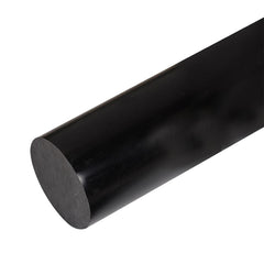 Plastic Rod: 48" Long, 0.3120" Dia, Black, Opaque, 5000 - 1000 psi Tensile Strength