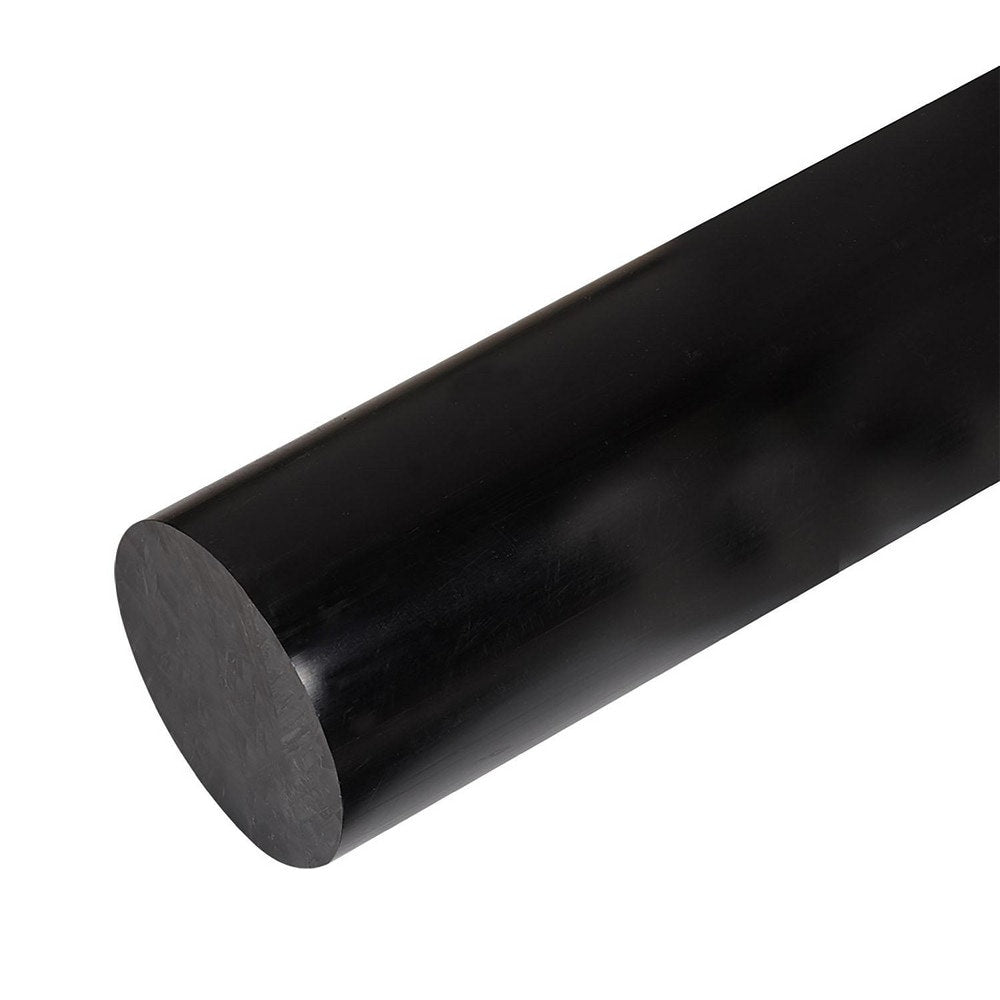 Plastic Rod: 36" Long, 0.25" Dia, Black, Opaque, 5000 - 1000 psi Tensile Strength