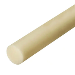 Plastic Rod: 24" Long, 1.25" Dia, Natural Color, Opaque, 5000 psi Tensile Strength