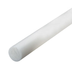 Plastic Rod: 12" Long, 4.5" Dia, Natural Color, Opaque, 5000 - 1000 psi Tensile Strength