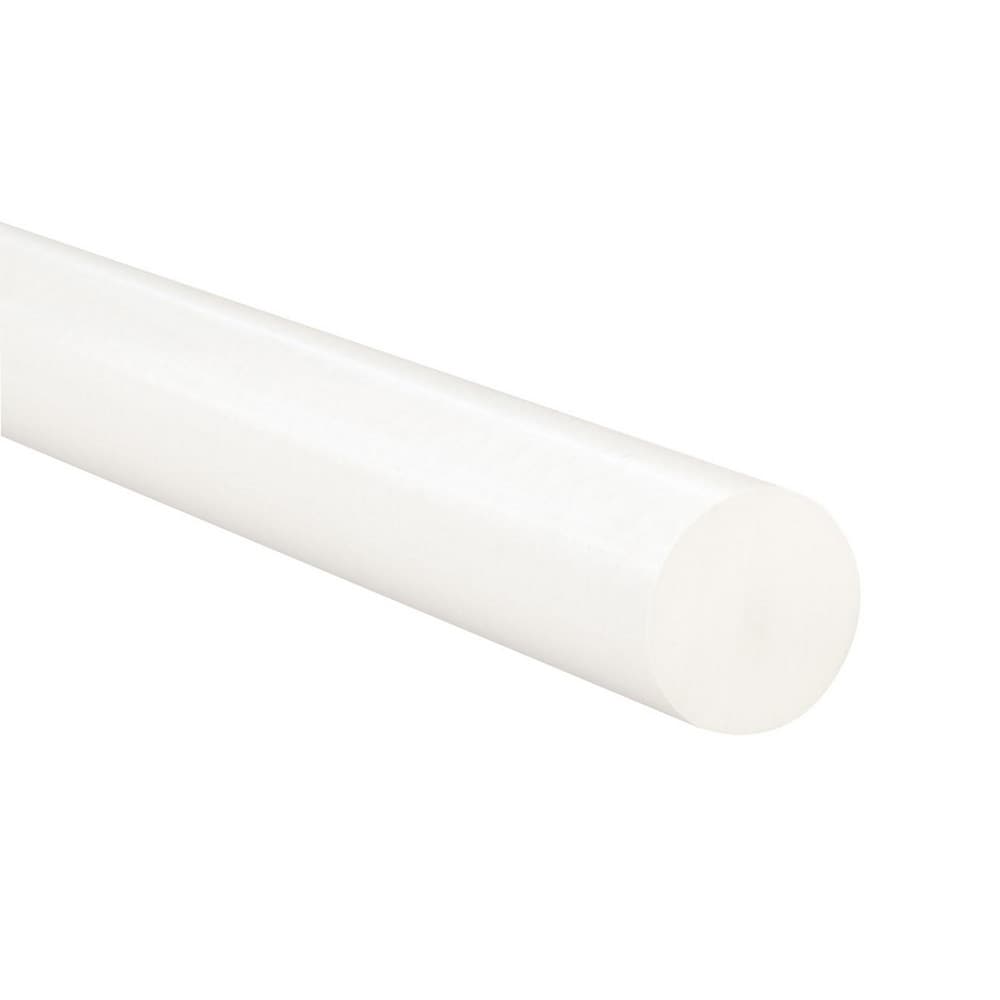 Plastic Rod: 96" Long, 9" Dia, Natural Color, Opaque, 5000 psi Tensile Strength