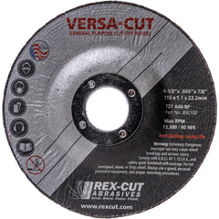 Cutoff Wheel: Type 27, 6" Dia, Aluminum Oxide