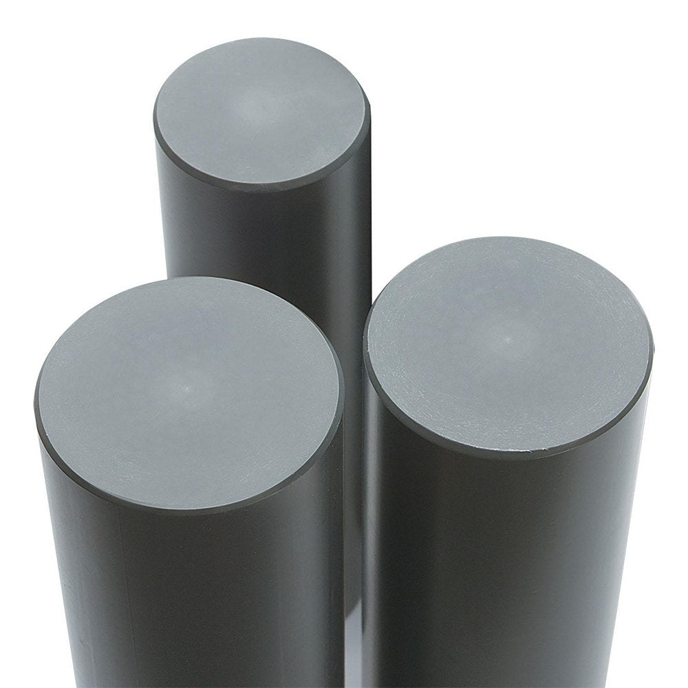 Plastic Rod: 60" Long, 1" Dia, Gray, Opaque, 5000 - 1000 psi Tensile Strength