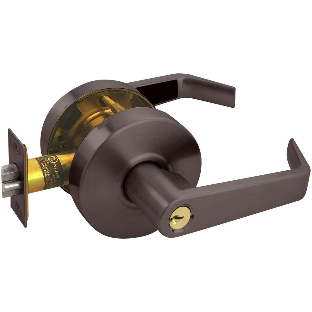 Lever Locksets; Lockset Type: Storeroom; Key Type: Keyed Different; Back Set: 2-3/4; Cylinder Type: Conventional; Material: Metal; Door Thickness: 1-3/8 to 1/3-4; Finish: Oil-Rubbed Bronze