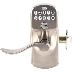 Lever Locksets; Lockset Type: Entrance; Key Type: Keyed Different; Back Set: 2-3/4; Cylinder Type: Conventional; Material: Metal; Door Thickness: 1-3/4; Finish: Satin Nickel Plated Clear Coated