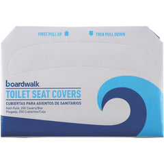 Toilet Seat Covers; Packages per Case: 2500; Dispenser Compatibility: popular seat cover dispensers; For Use With: Popular seat cover dispensers; Color: White; Recycled Fiber: Yes; Sheets per Pack: 250; Features: Show your visitors you care with premium,