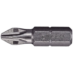 Phillips Screwdriver Bits; Point Size: #2; Drive Size: 1/4; Reversible: No; Quick-change: No; Overall Length (Inch): 1; Impact Rated: Yes