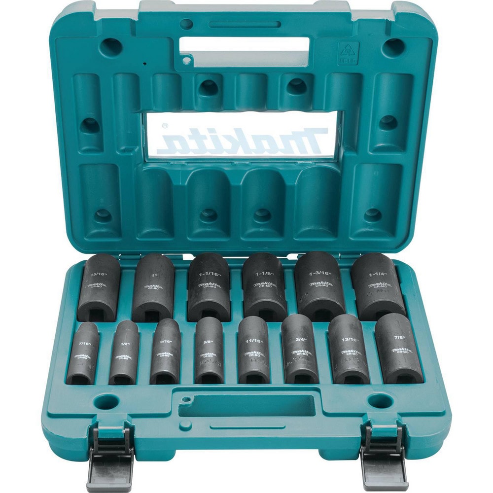 Deep Impact Socket Set: 14 Pc, 7/16 to 1-1/4" Socket