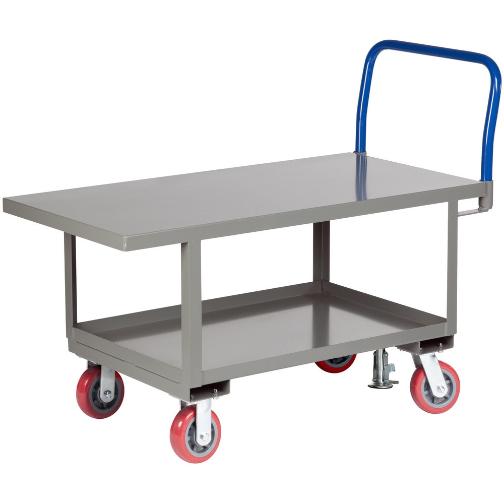 Work-Height Platform Truck with Lower Shelf: 26" High, 60" Long, 30" Wide