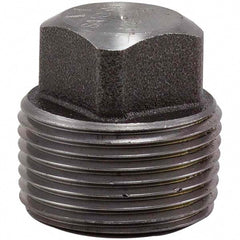 Black Square Plug: 1-1/4"