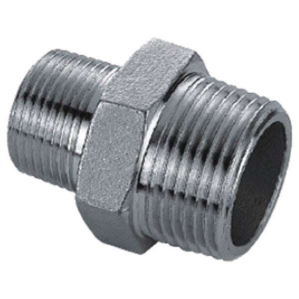 Stainless Steel Pipe Nipple: 1" x 3/8" Pipe, Grade 316