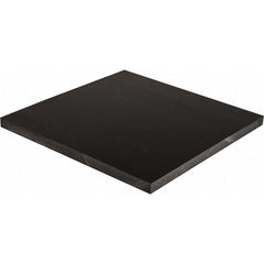 Plastic Sheet: POM, 1-1/2" Thick, 12" Wide, 1' Long, Black, 9700 psi Tensile Strength