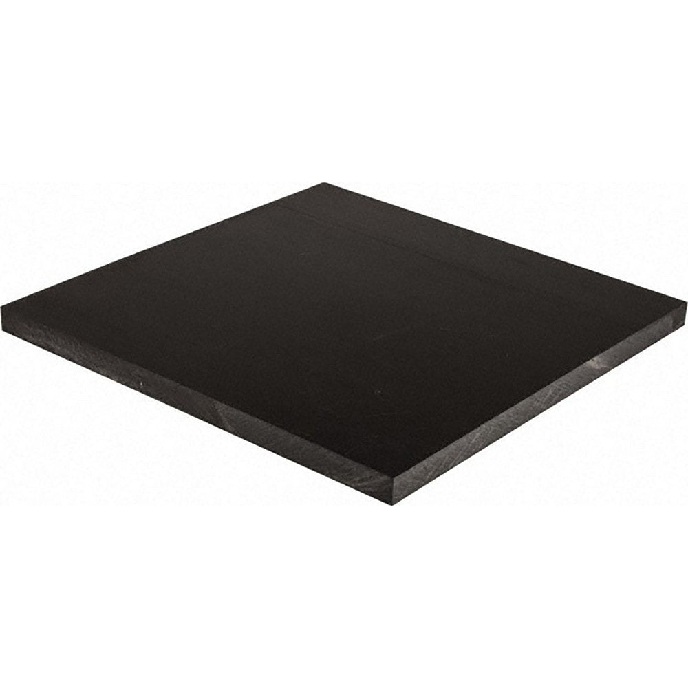 Plastic Sheet: POM, 1-1/4" Thick, 24" Wide, 2' Long, Black, 9700 psi Tensile Strength