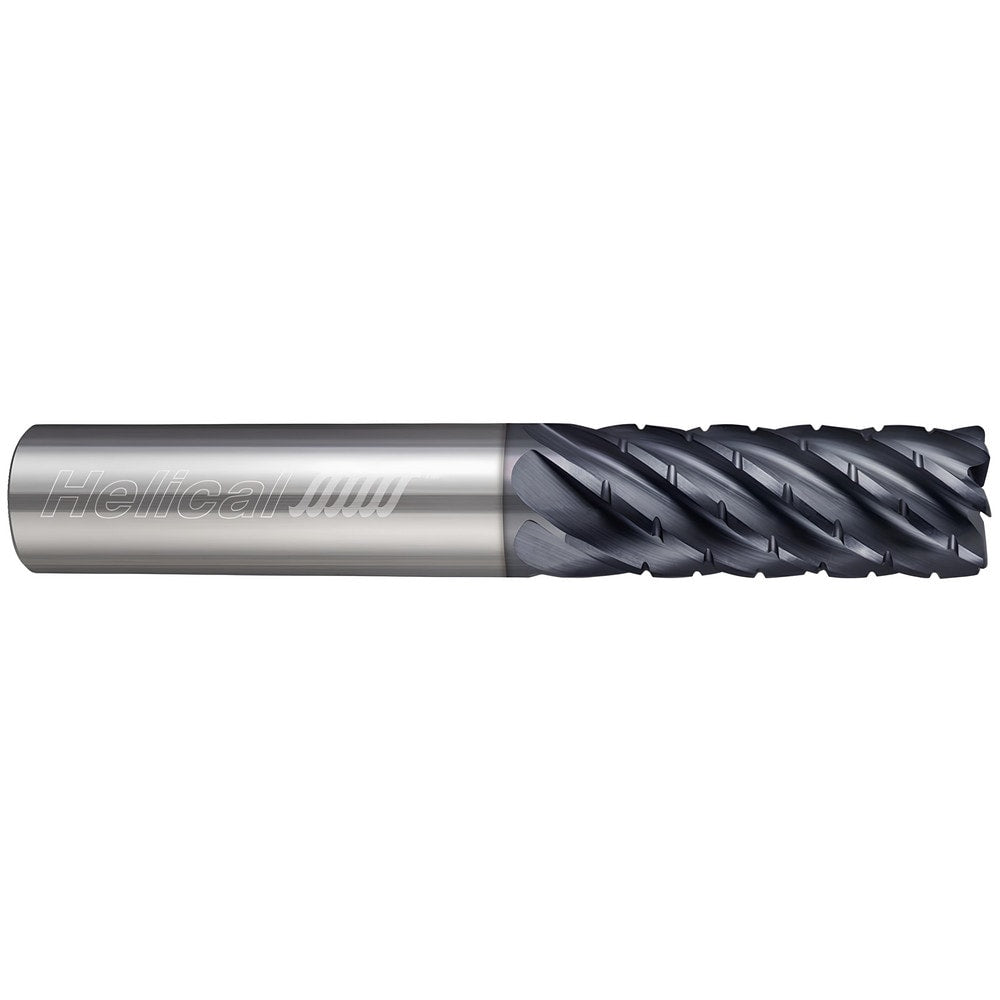 Corner Radius End Mill: 3/8" Dia, 1" LOC, 0.50 mm Radius, 6 Flute, Solid Carbide