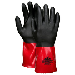 Chemical Resistant Gloves: PredaStretch MG9645, Size Medium, PVC, Supported, General Purpose Chemical-Resistant