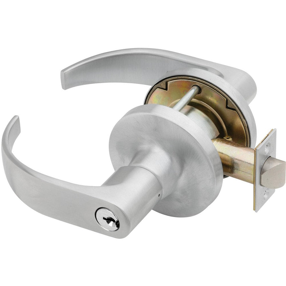 Lever Locksets; Lockset Type: Storeroom; Key Type: Keyed Different; Back Set: 2-3/4; Cylinder Type: Key in Lever Cylinder; Material: Metal; Door Thickness: 1-3/4 to 2-1/4; Finish: Satin Chrome