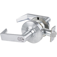 Lever Locksets; Lockset Type: Passage; Key Type: Keyed Different; Back Set: 2-3/4; Cylinder Type: Non-Keyed; Material: Metal; Door Thickness: 1-5/8 - 2-1/8; Finish: Satin Chrome