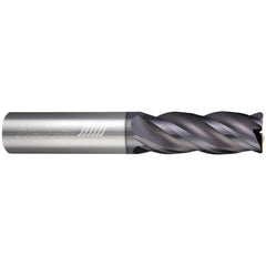 Corner Radius End Mill: 1/2" Dia, 1-1/4" LOC, 0.0150" Radius, 3 Flute, Solid Carbide