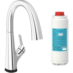 Lavatory Faucets; Inlet Location: Bottom; Inlet Pipe Size: 1/2 in; Spout Type: Pullout; Inlet Gender: Male; Maximum Flow Rate: 1.5 GPM; Handle Type: Lever; Material: Brass; Finish/Coating: Chrome