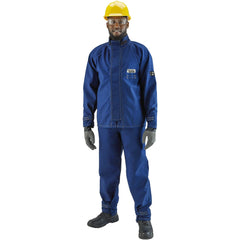 Rain & Chemical Resistant  Jacket:  Large,  Blue,  39-42" Chest,  Nomex