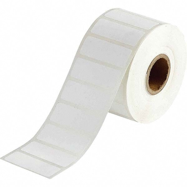 Label Maker Label: White, Polyester, 1,500 per Roll