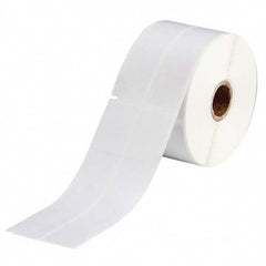 Label Maker Label: Clear & White, Vinyl, 500 per Roll