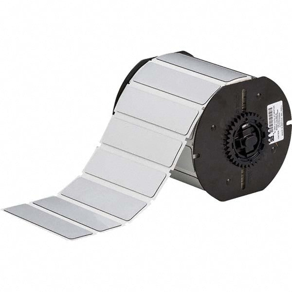 Label Maker Label: Silver, Polyester, 300 per Roll