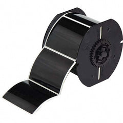 Label Maker Label: Black, Polyester, 125 per Roll