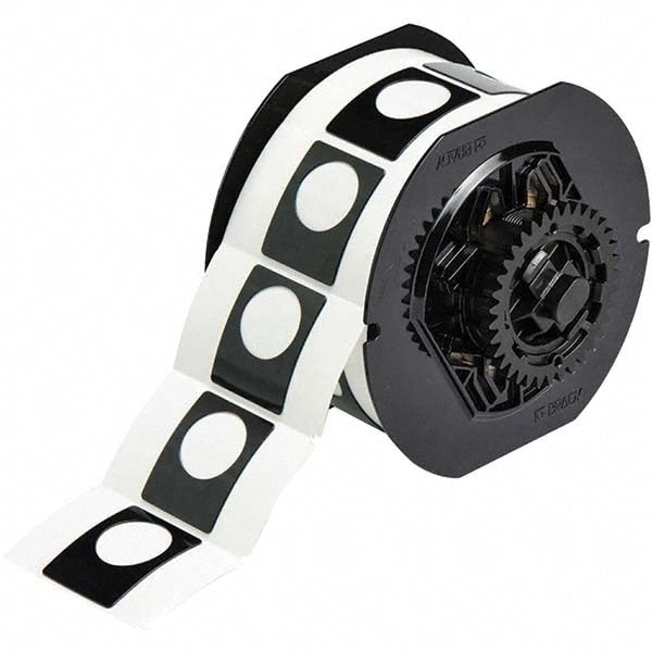 Label Maker Label: Black, Polyester, 200 per Roll