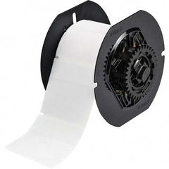 Label Maker Label: Clear & White, Vinyl, 500 per Roll