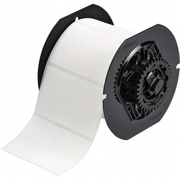 Label Maker Label: White, Paper, 500 per Roll